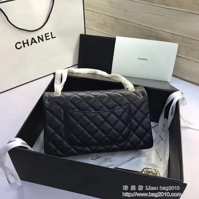 香奈兒CHANEL 226 進口大象紋胎牛皮金銀扣單肩斜挎鏈條包 DSC2033